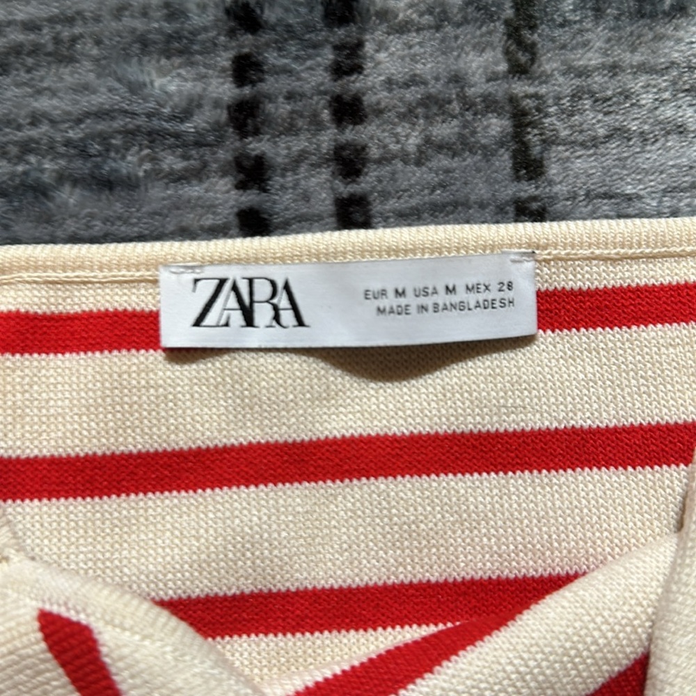 Zara Striped Knit Crop Top - Picture 4 of 6